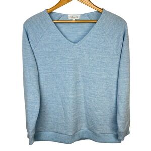 Haven‎ Well Within Sweater Light Heather Blue Pullover V-Neck Women's Size P Med